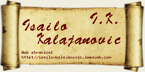 Isailo Kalajanović vizit kartica